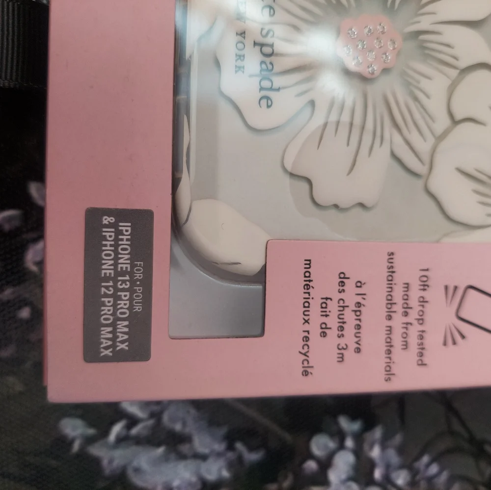 KATE SPADE iPhone case for iPhone 12 or iPhone 13 Pro Max White Floral
